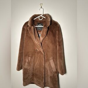 Hollister Women's Tan Teddy Coat | Brand New